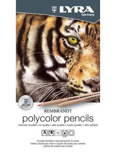 Lyra Rembrandt Polycolor Tin Box 12 pcs