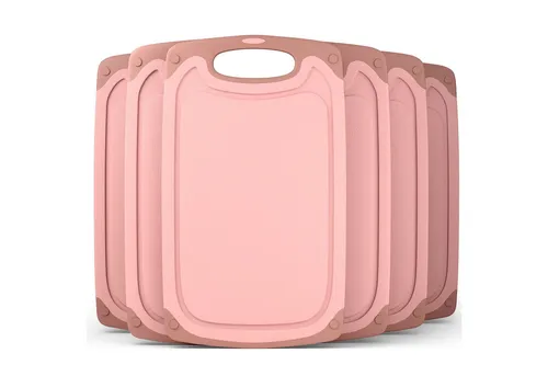Blumtal Frühstücksbrettchen 6er Set - Spülmaschinenfest und BPA-frei - Brotbretter aus LFGB-zertifiziertem Kunststoff, rutschfest mit Saftrille, ideal für Hygiene und vielseitig einsetzbar – perfekt für die Küche und unterwegs!