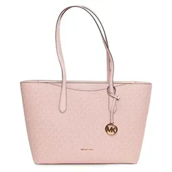 Michael Kors Damen Handtasche Arden LG TZ Tote Powder Blush - Elegante Tote Handtasche aus beschichtetem Canvas in zartem Rosé. Großzügiger Stauraum mit Reißverschluss und zusätzlichen Fächern – ideal für Alltag, Büro und Shopping. Stilvolles Design mit komfortablen Doppelgriffen.