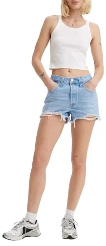 Levi's Damen 501® Original Shorts - Ojai Luxor Heat, 31W - Damen-Shorts mit Vintage-Passform, figurschmeichelnd und ideal für den Sommer. Die legendären Jeans-Shorts mit hohem Bund betonen perfekt die Taille.
