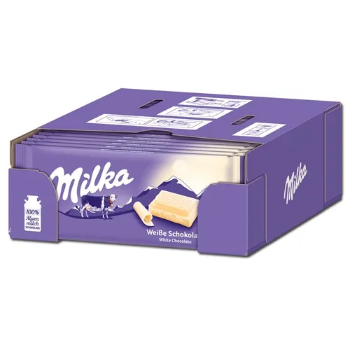  Milka Weiße Schokolade 24 Tafeln je 90g 18,96€/1kg