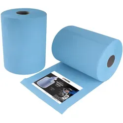 2x TECPO Putzrolle blau 3-lagig 36x36 cm MAX-500 - 2 Rollen mit je 500 Blatt, ideal für Haushalt und Werkstatt. 3-lagig für hohe Saugfähigkeit und Stabilität. Perfekt für vielseitige Anwendungen und einfache Handhabung dank Perforation.
