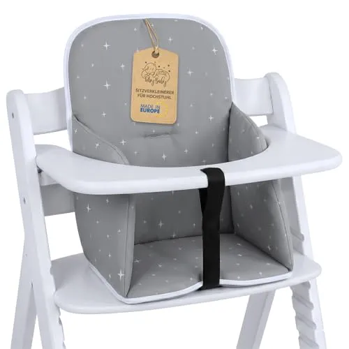 Sitzverkleinerer für Hochstuhl - Kinder Sitzkissen für Hauck und Stokke - Für Babys von 6 bis 36 Monaten: Ergonomisches Sitzkissen mit rutschfester Unterseite für sicheren Halt. Pflegeleicht und kompatibel mit vielen Hochstuhlmodellen. Ideal für mehr Stabilität bei den ersten Mahlzeiten.