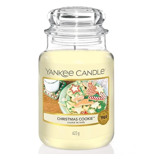 Christmas Cookie 623g Kerze - Festliche Duftkerze mit butterreichen Weihnachtskeksen und süßem Vanillearoma, die die Vorfreude auf Weihnachten entfacht und eine gemütliche Atmosphäre schafft.