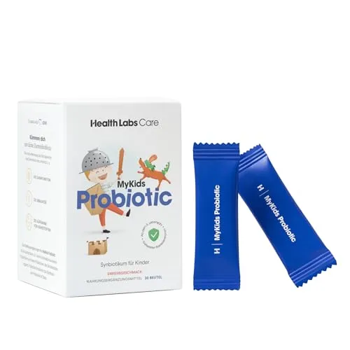 Health Labs Care - Probiotikum für Kinder - 2 Milliarden Bacillus Subtilis - 30 Portionsbeutel - Darmflora Unterstützung - 30 Tage Vorrat - Probiotika Kinder Pulver