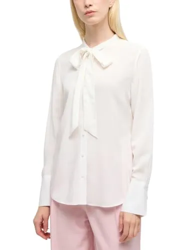 Eterna Hemdbluse REGULAR FIT in Weiß (Größe M) - Elegante Hemdbluse aus 100% Viskose, ideal für jeden Anlass. Pflegeleicht und im klassischen Stil gehalten, bietet sie eine schmale Passform für einen stilvollen Look.