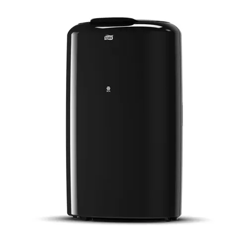 Tork Abfallbehälter 50 Liter Schwarz - Haushaltszubehör, ideal für stark frequentierte Waschräume, hygienische Lösung mit einfachem Zugang und Wandmontageoption.