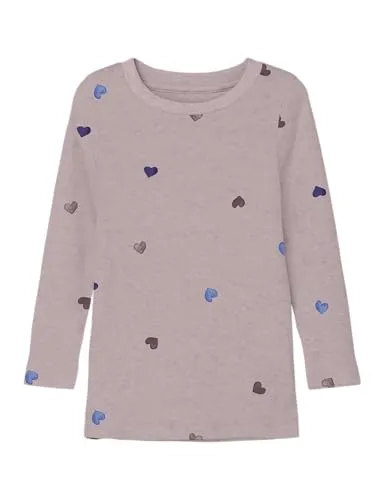 Name IT Mädchen Nmfnutti Ls Top Noos, Burnished Lilac, 110