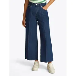 Tommy Hilfiger Weite Jeans WIDE LEG HW LOU mit Logo-Badge, mit Nieten, mit Bügelfalten blau 33