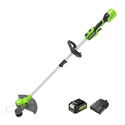 Greenworks 24V Akku Rasentrimmer G24LT30K2 - Rasentrimmer & Motorsensen für kleine bis mittelgroße Gärten, mit 30 cm Schnittbreite und automatischem Vorschub – ideal für präzises Trimmen und einfache Handhabung.