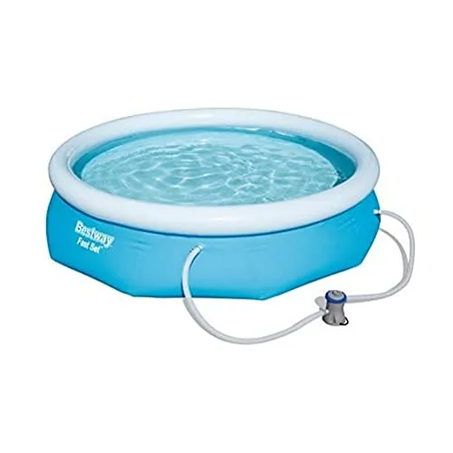 Bestway Fast Set Pool Set 305 x 76 cm - Aufblasbarer Pool aus extrem robustem TriTech-Material, mit schneller Auf- und Abbauzeit. Ideal für entspannende Sommertage im Garten.