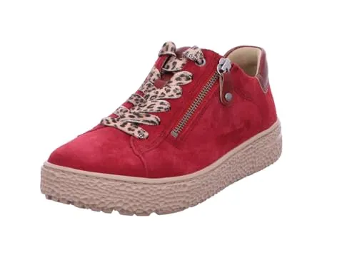 Hartjes Phil Sneaker - 5/38 in Kardinalrot - Modischer Sneaker aus hochwertigem Leder, kalt gefüttert und mit herausnehmbaren Leichtkorkfußbett für optimalen Komfort. Ideal für den Alltag!