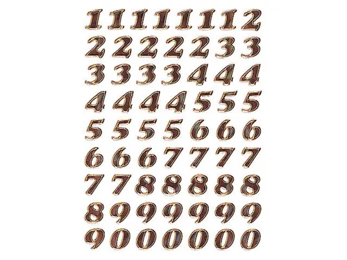 HERMA 4193 Sticker Etiketten Zahlen gold 8 mm