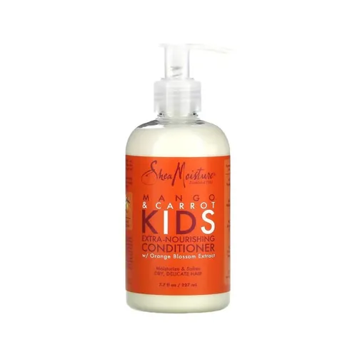 Shea Moisture Kids Mango & Carrot Extra-Nourishing Conditioner 227ml - Leave-In Pflege für alle Haartypen, spendet intensive Feuchtigkeit und definiert Locken mit natürlichen Inhaltsstoffen wie Mango und Karotte.