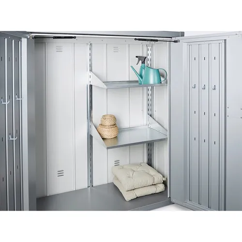 Biohort Regale-Set für Terrassenschrank Romeo - Zubehör für Ordnungssysteme für den Garten, bestehend aus 2 feuerverzinkten Regalböden, ideal zur optimalen Raumausnutzung in Ihrem Terrassenschrank.