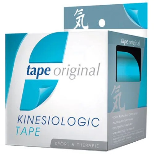Kinesiologisches Tape blau - Bandagen für gezielte Unterstützung, ideal zur Schmerzlinderung und Verbesserung der Beweglichkeit.