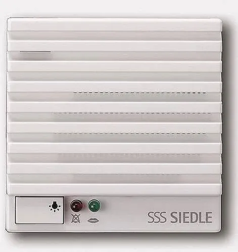 Siedle TLM/TK 511-0 W Türlautsprecher-Modul - Türklingelanlage in elegantem Weiß, quadratisches Design und hochwertiges Kunststoffmaterial für langlebige Nutzung.