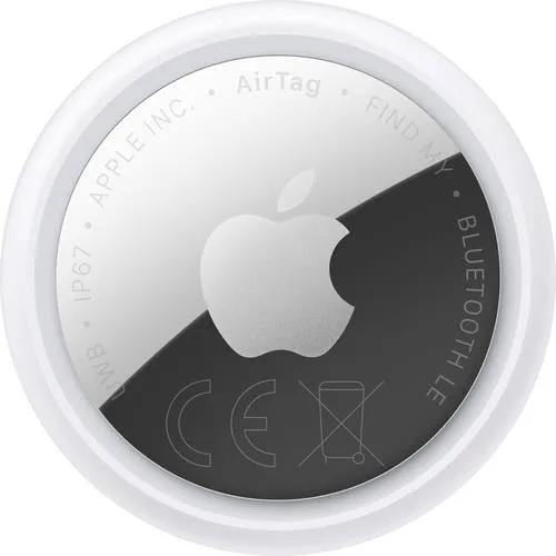 Apple AirTag (2. Generation) - Ortungstracker in Weiß/Silber - Praktischer Ortungstracker für Alltagsgegenstände, mit Bluetooth-Technologie und langlebiger Batterie für einfache Nachverfolgung.