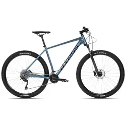 Axess ROGUE 29 Zoll Hardtail Mountainbike in Blau, 21 Zoll - Fahrrad mit Shimano Deore/XT 2x10 Antrieb für präzise Schaltperformance, hydraulischen Scheibenbremsen und 100 mm RockShox Federgabel – ideal für Offroad-Abenteuer und Trailfahrten.
