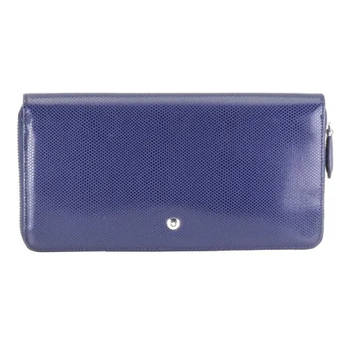 MONTBLANC Geldbörse Meisterstück MB 106805 - Luxuriöse Leder-Brieftasche in Blau mit praktischem Münzfach und Reißverschluss. Ideal für stilbewusste Aufbewahrung von Karten und Bargeld. Originalverpackung inklusive.