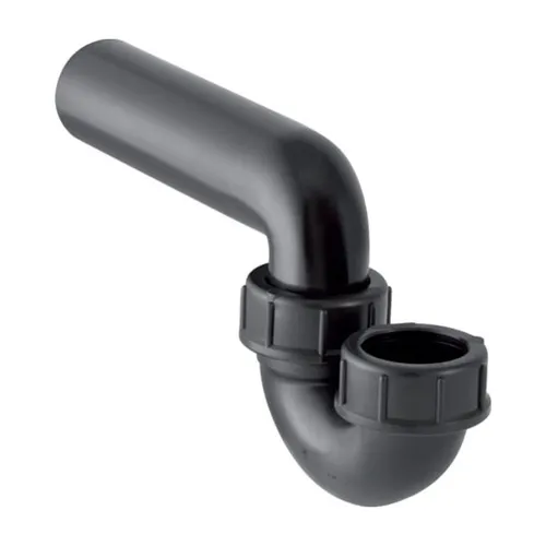 Geberit Rohrbogengeruchsverschluss DN 50/50 - Sanitärinstallation, ideal für Ausgussbecken mit vertikalem Einlauf und horizontalem Abgang, sorgt für effektiven Geruchsschutz und einfache Installation.