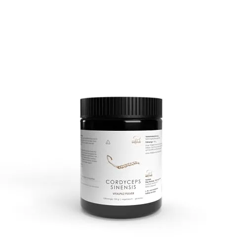 Pilze Wohlrab - Cordyceps BIO Pulver - 100 g Reines Cordyceps Pulver mikrofein vermahlen - Vitalpilze Pilzpulver - 1 Dose - Vegan