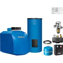 Buderus GB125 Logaplus Öl-Brennwert Heizungspaket K32 - Brennwertkessel mit 22 kW, effizienter Öl-Brennwerttechnik und integrierter Regelung RC310 für optimale Heizleistung und hohe Energieeffizienz von bis zu 90%.