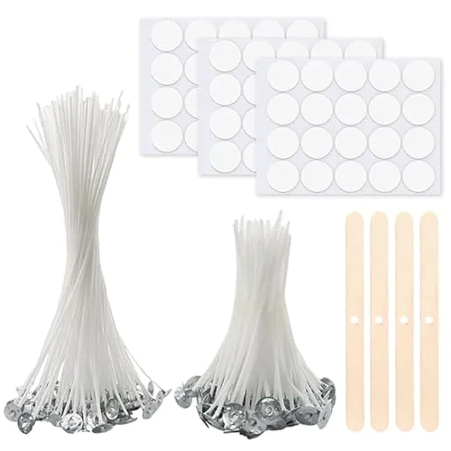 Kerzendocht Set - 50 Stück Rauchfreie Kerzendochte für DIY Kerzen - Kerzendochte Set für die einfache Herstellung von Soja-, Paraffin- und Bienenwachskerzen. 50 rauchfreie Dochte aus 100% Baumwolle, ideal für kreative Projekte und besondere Anlässe.