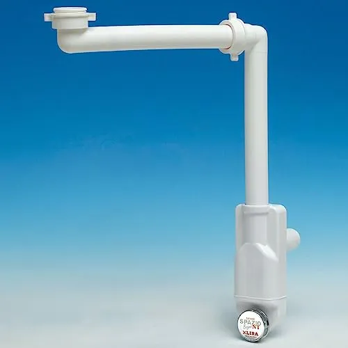 SOTECH Raumsparsiphon mit Revisionsöffnung, 32-40 mm, weiß, Raumsparsiphon, Ablaufgarnitur für Küche und Bad