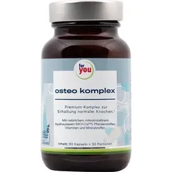 for you osteo komplex - Nahrungsergänzungsmittel mit wertvollen Vitalstoffen zur Unterstützung der Knochen- und Gelenkgesundheit. Enthält Calcium, Phosphor und Pflanzenextrakte für eine optimale Knochendichte. Inhalt: 90 Kapseln.