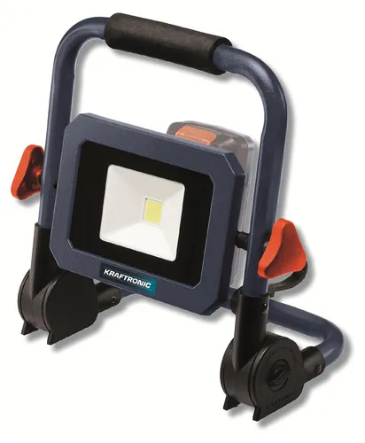 KRAFTRONIC Baustrahler KT-BS 18 Li-Solo - Akku-Baustrahler für flexible Einsatzmöglichkeiten, dimmbar und PXC-kompatibel, ideal für Werkstatt und Baustelle.
