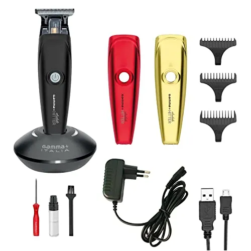 Gamma + Absolute Hitter Trimmer Professional Cord/Schnurlos - Haar- & Bartschneidegerät, wiederaufladbar und kabellos mit präzisem Trimmerkopf für höchste Hitter-Reichweite, ideal für perfekte Konturen.