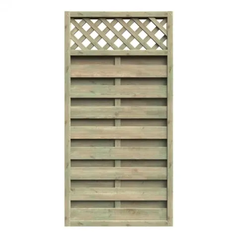 Delta Dichtzaun Mailand 90x180cm Kiefer kdi grĂĽn mit Rankgitter 5900236508118