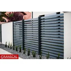 Moderner Aluminiumzaun LINEA - Korrosionsbeständig und Stilvoll - Zaunpaneel aus pulverbeschichtetem Aluminium, ideal für moderne Gärten. Leicht und robust, inklusive Befestigungsmaterial für einfache Montage.