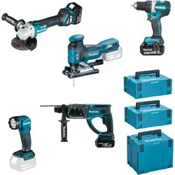 Makita DLX5066TJ Akku Spezialset LXT 18V - Akkuschrauber Set mit leistungsstarken 18V Akkus, ideal für professionelle Anwendungen und Heimwerkerprojekte.