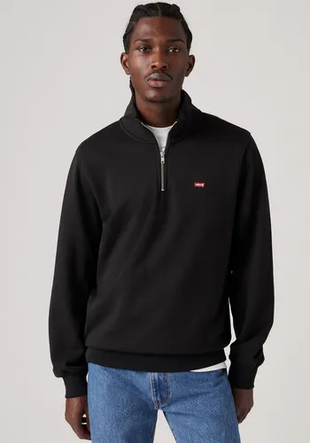 LEVI'S ORIGINAL HM 1/4 ZIP Sweatshirt - Herren-Sweatjacke in minimal black, aus 100% Baumwolle, mit bequemem Troyerkragen und elastischem Bund für optimalen Tragekomfort.