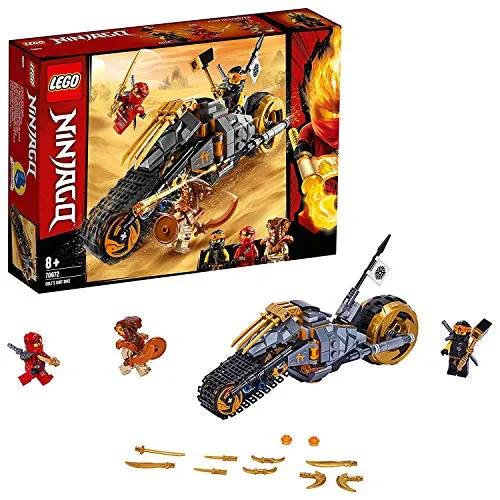 LEGO 70672 NINJAGO Coles Offroad-Bike - Bauklötze & Bausteine: Spannendes Wüsten-Abenteuer mit 3 Minifiguren und einem Offroad-Bike mit Raupenbändern und Shootern für kreativen Spielspaß!