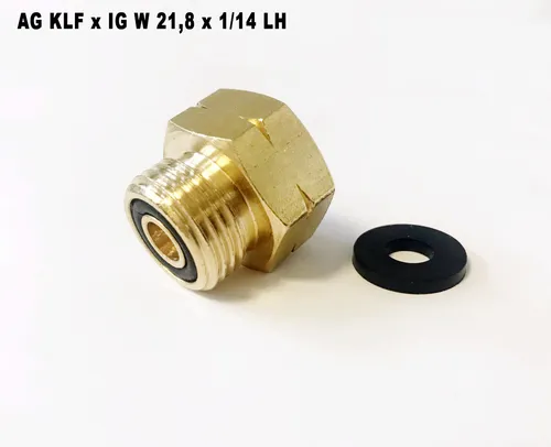 Zwischenstutzen Nr.4 Gasflaschenadapter Druckregler KLF x IG W 21,8 x 1/14 LH