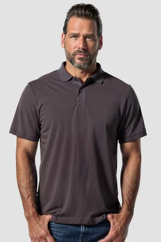 JP 1880 Herren Poloshirt in Übergrößen L-10XL - Sportives Poloshirt mit atmungsaktiver Piqué-Struktur in Graphitgrau, ideal für große Größen bis 10XL, geprüft nach OEKO-TEX Standard 100 für höchsten Tragekomfort.