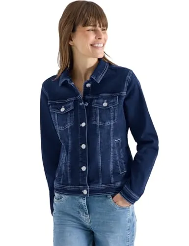 CECIL Funktionsjacke Style NOS Denim - Modische Funktionsjacke von CECIL, ideal für den Alltag. Robuste Denim-Optik kombiniert mit praktischen Details für optimalen Tragekomfort.
