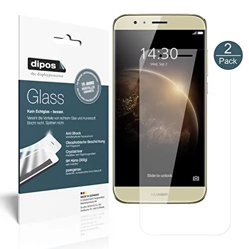 dipos I 2X Displayschutz klar kompatibel mit Huawei GX8 Schutzfolie 9H Anti-Shock