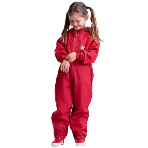 BMS BabyTodds Regenanzug für Kinder - atmungsaktiv & wasserdicht - rot 110 - Robuster Regenanzug für kleine Entdecker: 100% wasserdicht, atmungsaktiv und mit verstellbarer Kapuze. Ideal für Abenteuer im Freien, mit Reflektoren für optimale Sichtbarkeit. Pflegeleicht und schnell trocknend!