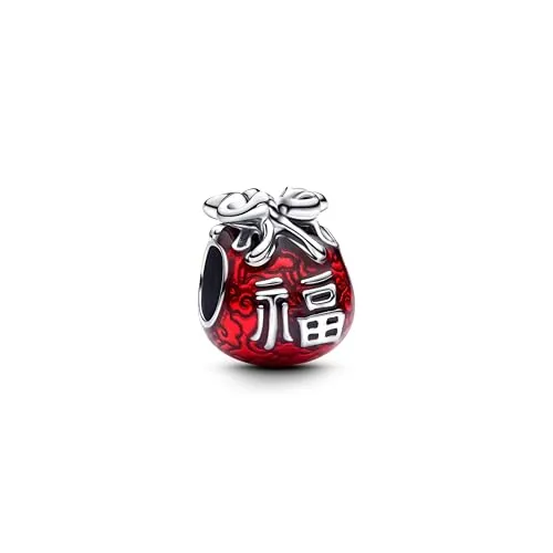 PANDORA ME Geflügeltes Herz Mini-Charm-Anhänger aus Sterling Silber mit künstlichem Kristall, Kompatibel Moments und ME Armbänder, 793626C01