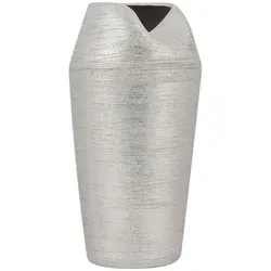 Beliani Dekovase, Silber, Stein, Mode, 33 cm, Dekoration, Vasen, Keramikvasen