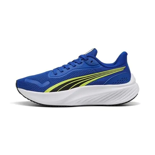 PUMA Pounce LITE JR Sneaker, Vivid Blue-Lemon Sherbert White, 37.5 EU