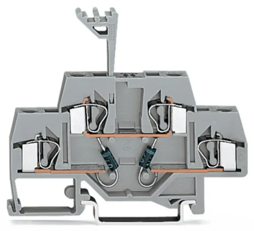 WAGO 281-635/281-489 Doppelstock-Diodenklemme - Sonstige Elektroinstallationsartikel, ideal für platzsparende Installationen mit 2 Dioden 1N4007, grau.