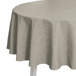 Pichler Tischwäsche Cordoba Tischdecke 170 cm rund | platin - grau