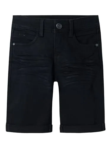 Name IT Jungen Nkmsilas Slim DNM L 2272-ax Noos Shorts, Black Denim, 110 EU