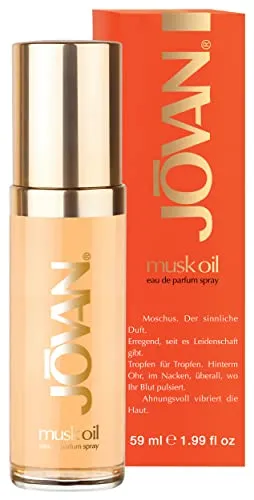 Jovan Musk Oil Eau de Parfum für Frauen 59 ml - Damen Parfüm mit einem einzigartigen Moschus-Duft, der Weiblichkeit und Sinnlichkeit betont. Ideal für besondere Anlässe oder den täglichen Gebrauch.