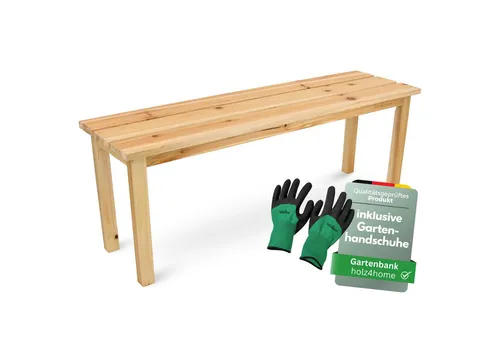 holz4home Gartenbank aus Tannenholz - Robuste Sitzgelegenheit - Gartenmöbel aus massiver Tanne, ideal für mehrere Personen, mit schlichter Gestaltung und hoher Stabilität für langlebigen Komfort.
